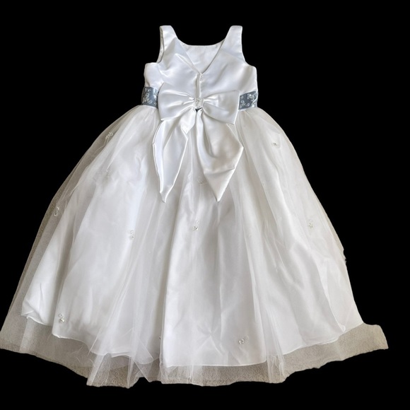 Mori Lee by Madeline Gardner Girls Flower Girl Special Occasion Dress Size 5/6 - Picture 4 of 11